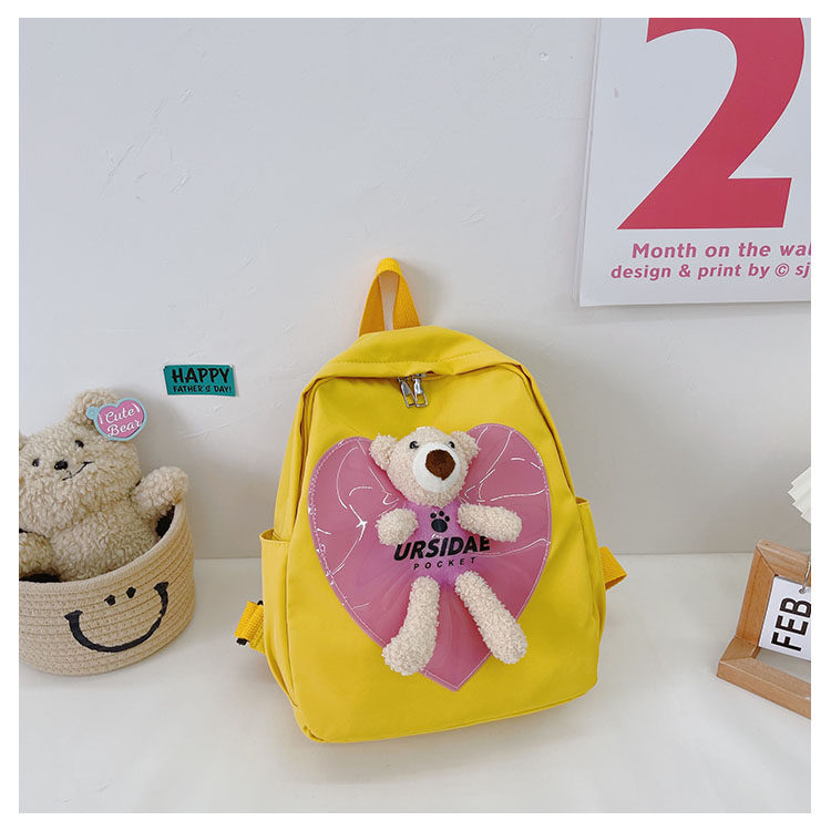 The new kindergarten schoolbag is lightweight and can prevent children from getting lost. The cute and super cute little bear baby is a trend of children's double-shoulder schoolbags undefined