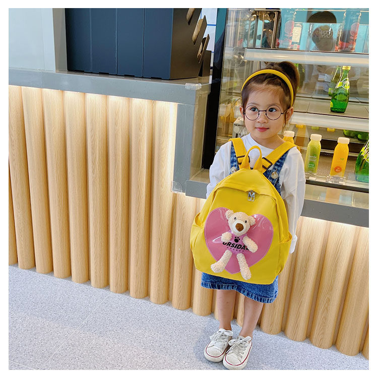 The new kindergarten schoolbag is lightweight and can prevent children from getting lost. The cute and super cute little bear baby is a trend of children's double-shoulder schoolbags undefined