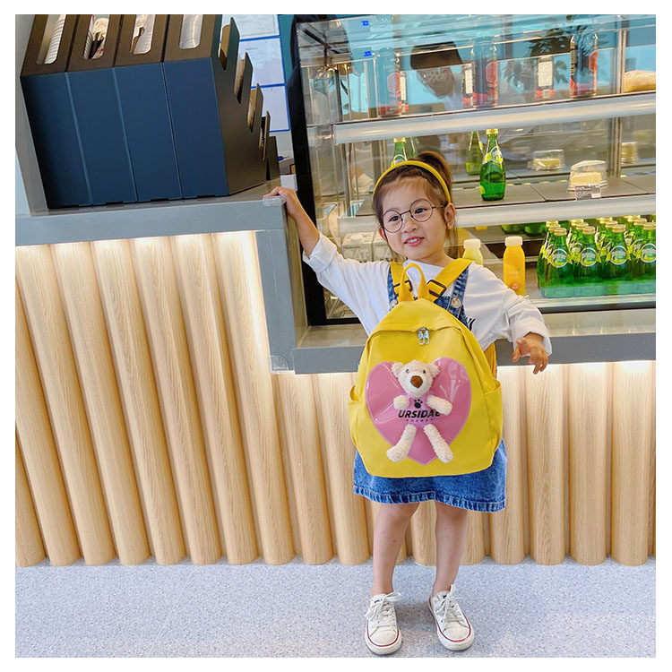 The new kindergarten schoolbag is lightweight and can prevent children from getting lost. The cute and super cute little bear baby is a trend of children's double-shoulder schoolbags undefined