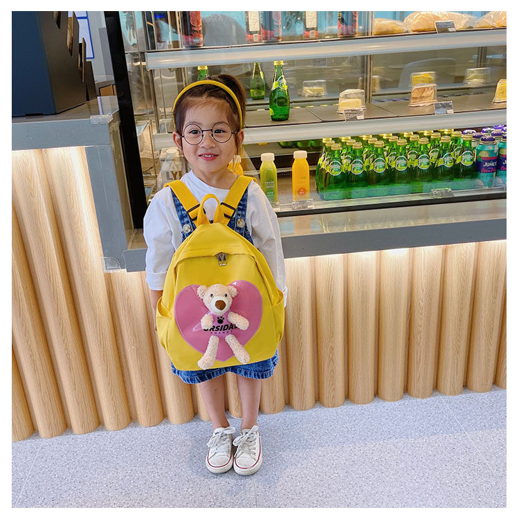 The new kindergarten schoolbag is lightweight and can prevent children from getting lost. The cute and super cute little bear baby is a trend of children's double-shoulder schoolbags undefined
