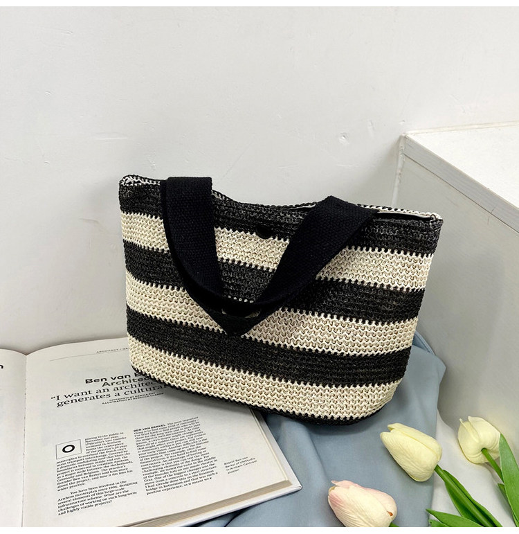 Woven bag, women's fabric bag, 2021 Summer new trendy fashion, trendy hand-held bag, shoulder bag, stylish design, tote bag undefined