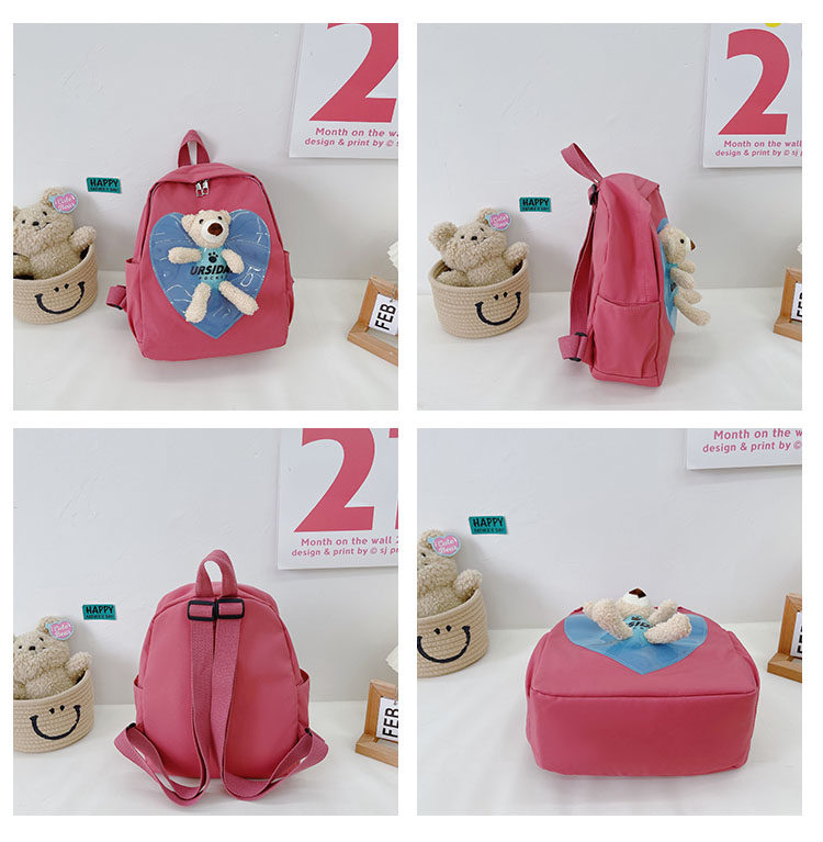The new kindergarten schoolbag is lightweight and can prevent children from getting lost. The cute and super cute little bear baby is a trend of children's double-shoulder schoolbags undefined