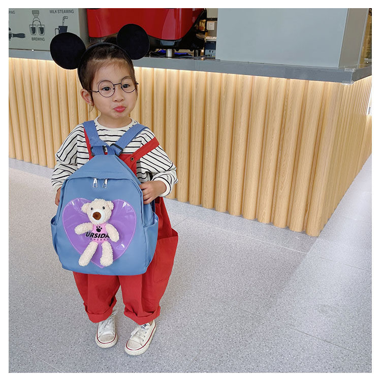 The new kindergarten schoolbag is lightweight and can prevent children from getting lost. The cute and super cute little bear baby is a trend of children's double-shoulder schoolbags undefined