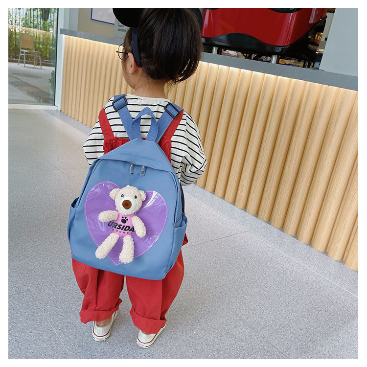 The new kindergarten schoolbag is lightweight and can prevent children from getting lost. The cute and super cute little bear baby is a trend of children's double-shoulder schoolbags undefined