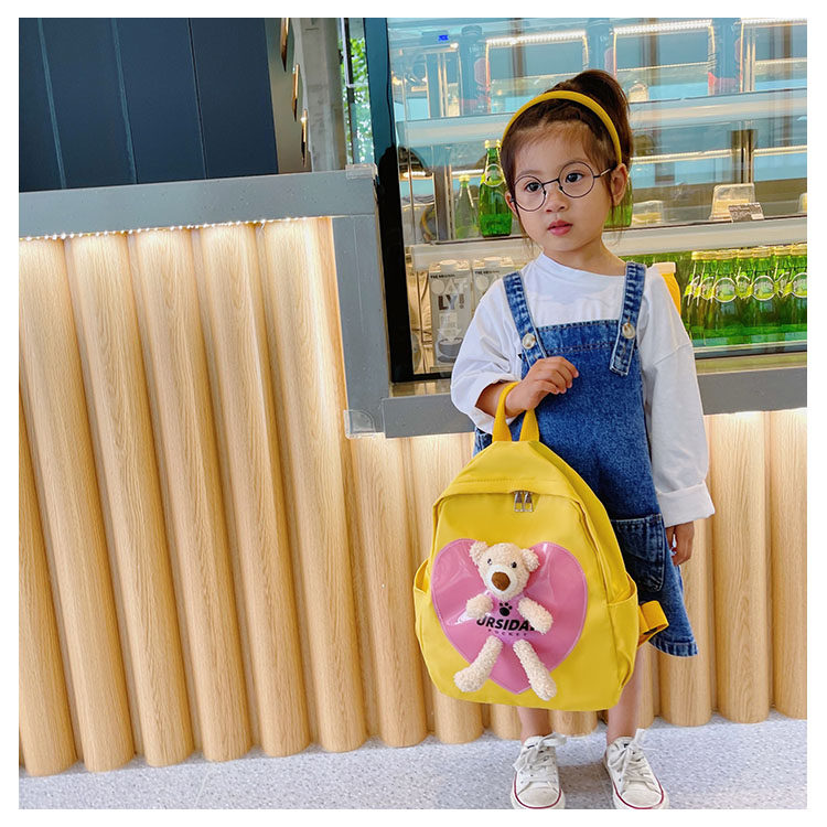 The new kindergarten schoolbag is lightweight and can prevent children from getting lost. The cute and super cute little bear baby is a trend of children's double-shoulder schoolbags undefined