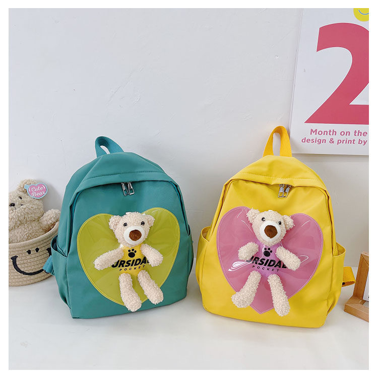 The new kindergarten schoolbag is lightweight and can prevent children from getting lost. The cute and super cute little bear baby is a trend of children's double-shoulder schoolbags undefined