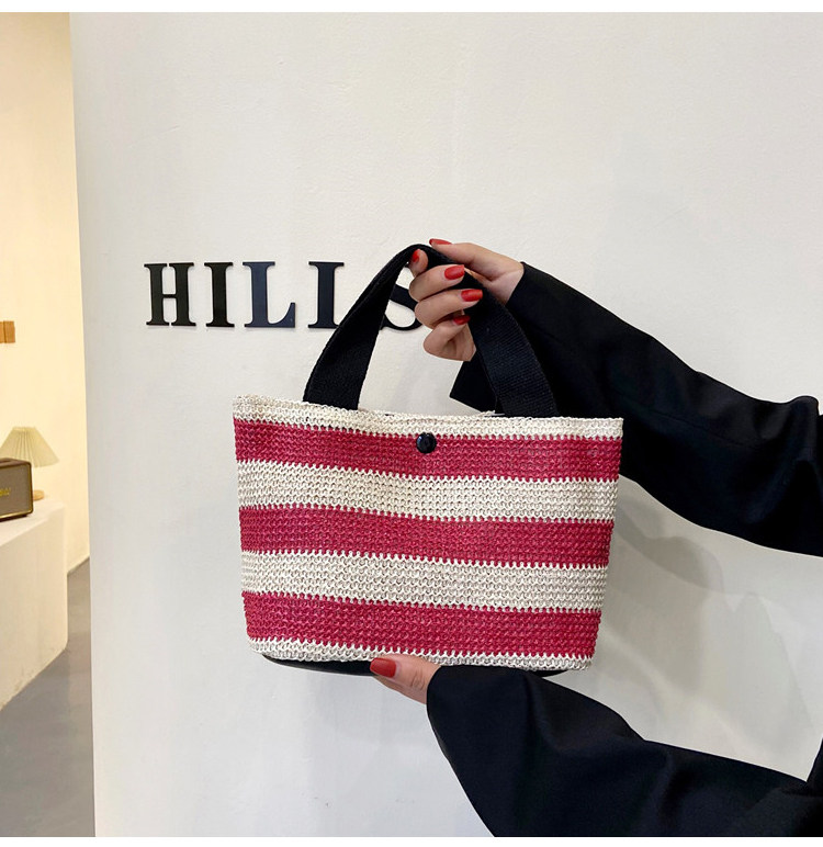 Woven bag, women's fabric bag, 2021 Summer new trendy fashion, trendy hand-held bag, shoulder bag, stylish design, tote bag undefined