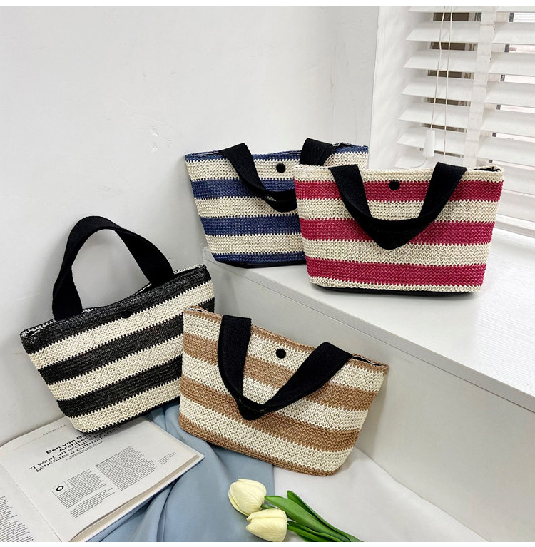 Woven bag, women's fabric bag, 2021 Summer new trendy fashion, trendy hand-held bag, shoulder bag, stylish design, tote bag undefined