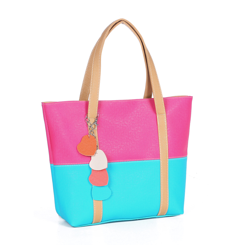 Large Capacity Women Shoulder Bag Two spell candy color female bag Fashion Lady Women Leather Bag 19 Large Capacity Women Shoulder Bag Two spell candy color female bag Fashion Lady Women Leather Bag 25