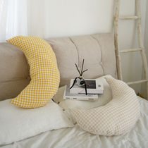 Field Garden Cloth Art Moon Hug Pillow Can Be Detached Wash Clip Leg Long Strip Pillow Sofa Bedroom Decoration Lean Back To Pillow Headbed Cushion Pillow