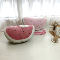 Watermelon Small Holding Pillow Quilt Cute Teen Hearts Students Lunch Break Sleeping Coral Suede Blankets Two-in-one Dual-use Lean