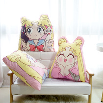 Cartoon cute powder beautiful girl pillow pillow girl sofa princess room decoration bedroom bedside cushion pillow