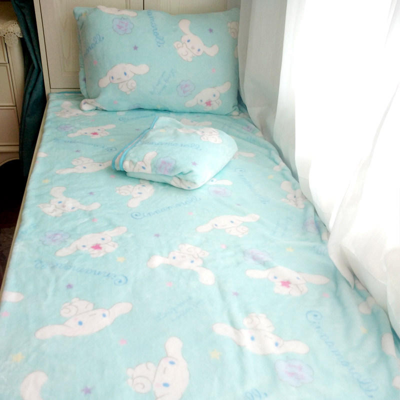 Big Ear Dog Twin Star Egg Monarch Smooth Flannel Blanket Office Dorm Bedroom Air Conditioning Blanket Blanket Pillowcase