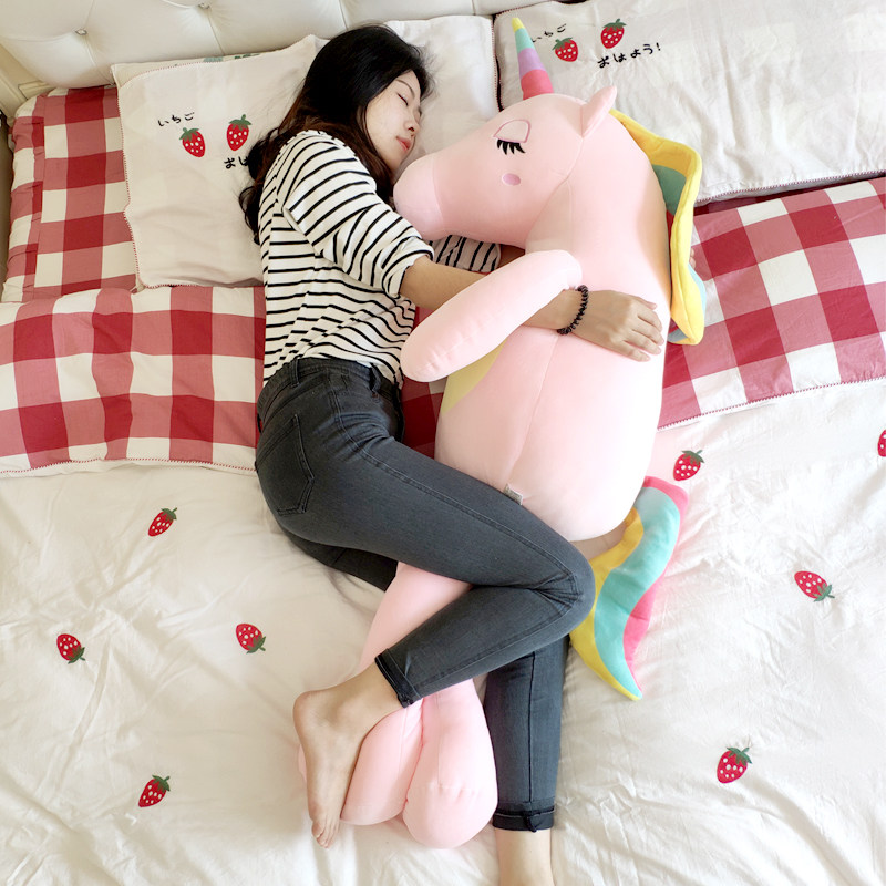 ins holding pillow cute cartoon girl unicorn long strip hug pillow plush plush toy paparazzi groveling pillow gift leaning on pillows