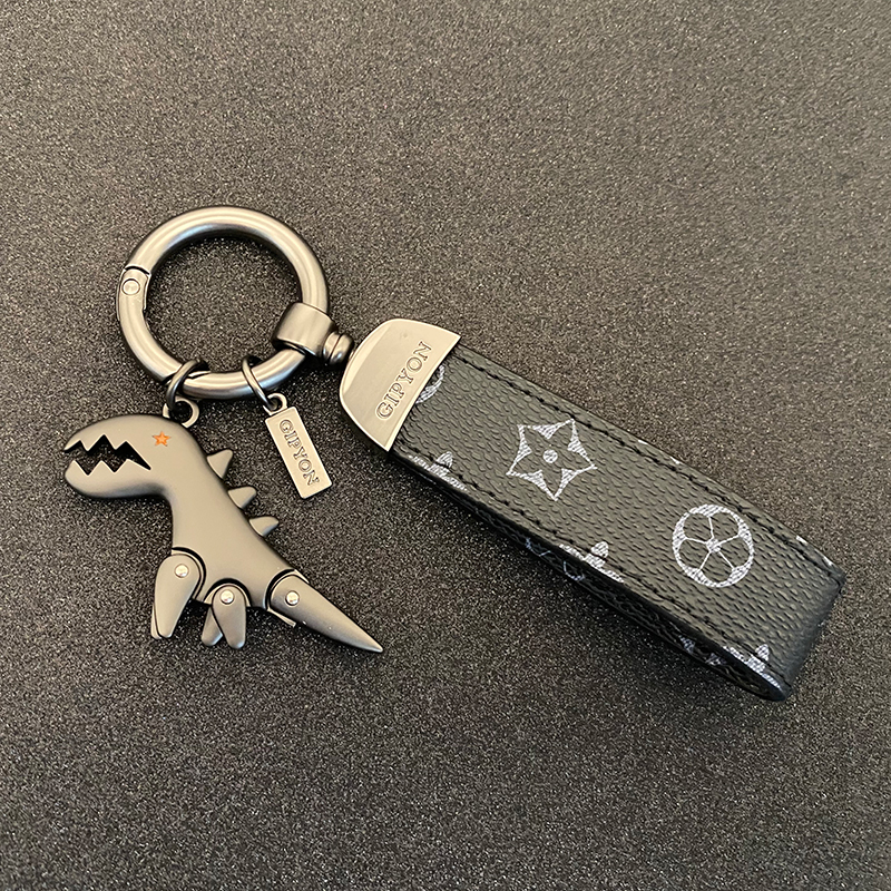 Cute little dinosaur car keychain creative net red key chain bag pendant high-grade pendant couple gifts men and women