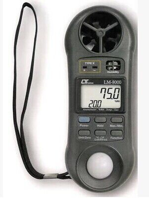 Taiwan Luchang Four-in-One Wind Speed Anemometer LM8000 Wind Speed Illuminance Temperature LM-8000