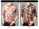 Spring and Autumn Youth Floral Shirt Men's Long Sleeve Printed Thin Slim Shirt Fashion Pure Cotton Inch Shirt Men's Clothing