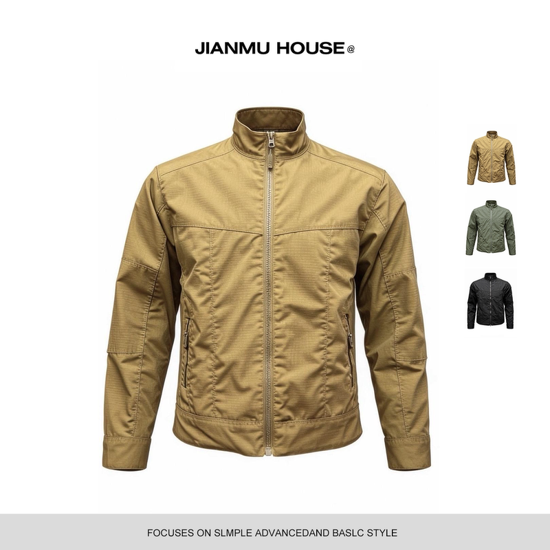 Jianmu House Spring and Autumn Outdoor American Tactical Functional Stand Collar Jacket Wear-Resistant Windbreaker Waterproof Coat Jianmu House Spring and Autumn Outdoor American Tactical Functional Stand Collar Jacket Wear-Resistant Windbreaker Waterproof Coat
