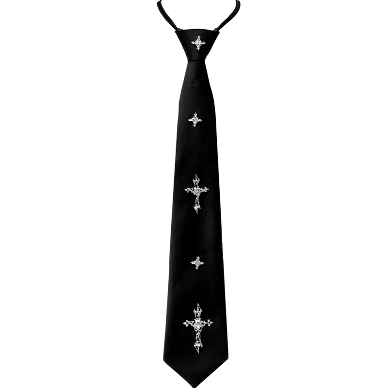 Everett Cross Tie, Knot-Free, Original Niche Design, High-End Decorative Accessory, Shirt Tie