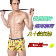 Phim hoạt hình đồ lót nam boxer bốn góc thanh niên giữa eo quần dễ thương gợi cảm hơn phương thức cotton thoáng khí