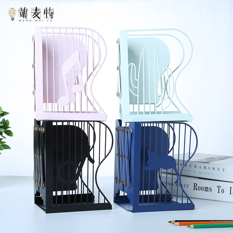 Bookstand students use a simple book clipper book on the desktop creative book storage shelf folding wrought iron retractable bookshelf