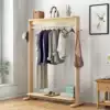 Coat rack Floor-to-ceiling solid wood bedroom simple clothes rack Household new multi-function shelf Korean hangers