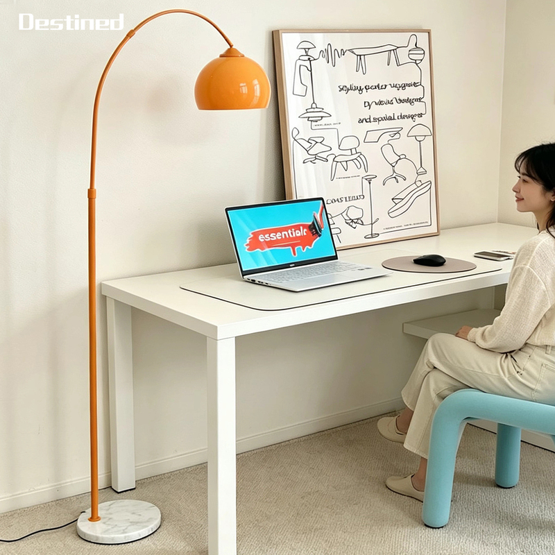 New and Used Living Room Sofa Floor-Standing Fishing Lamp French Retro Homestay Hotel Study Bedroom Floor-Standing Table Lamp