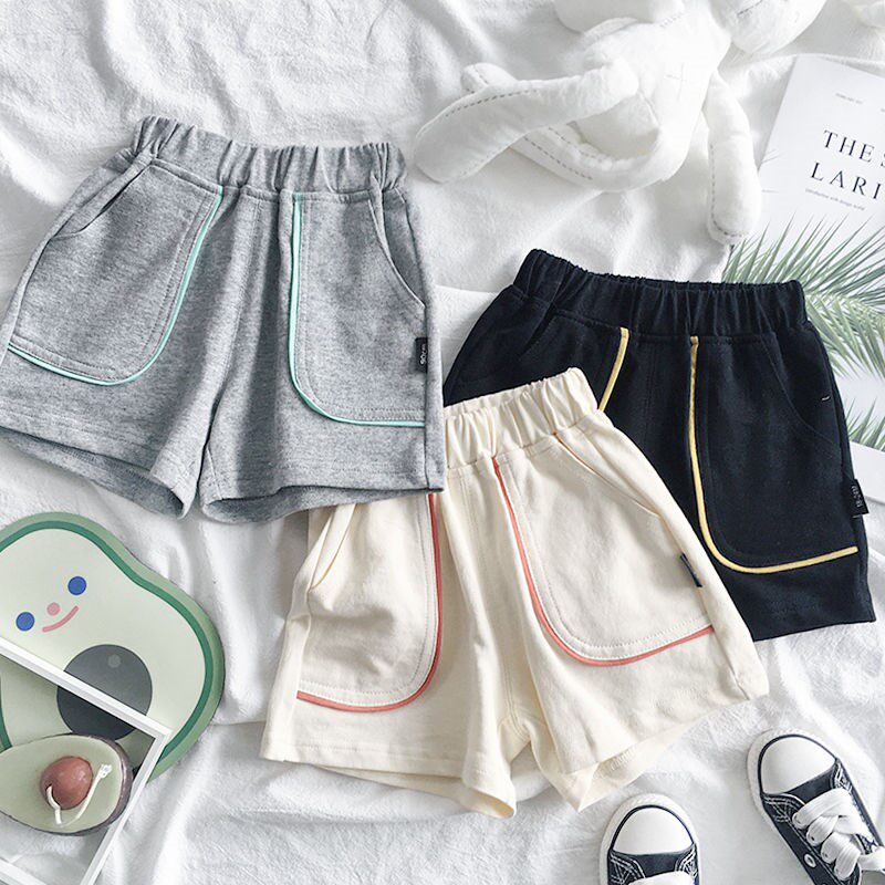 Summer new boy clothes shorts sports casual pants girl shorts female baby bump color down loaded with loose pants