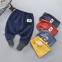  Autumn thin trousers baby Harem pants Spring and autumn mens and womens childrens baby big pp pants 0-1-2-3 years old outer wear 4
