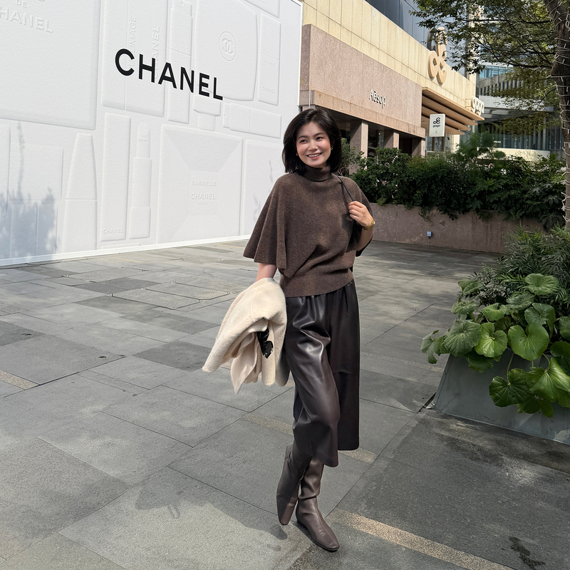 The Meng Film Pants Have a Luxurious Mousse-Like Soft Texture! Loose Wide-Leg Casual Leather Pants, Cropped Pants for Women in Autumn