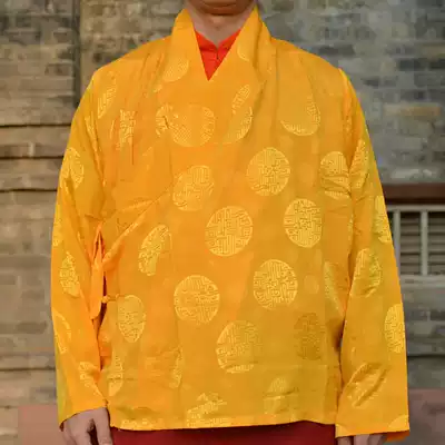 Summer Tibetan Buddhist Lama monk clothing Tang clothing silk top long-sleeved clothing Male Dongga Dongbo vestment lay