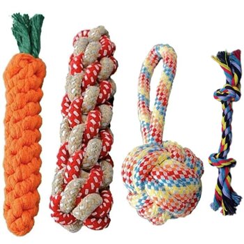 Dog toys toys toys toys to resistant to bite and untie cotton rope puppy toys toys to make sounds teddy golden retriever dog supplies pet toys