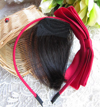 Good enough to have no friends hairband air bangs stay in the sea wigs invisible face repair full real hair Silk