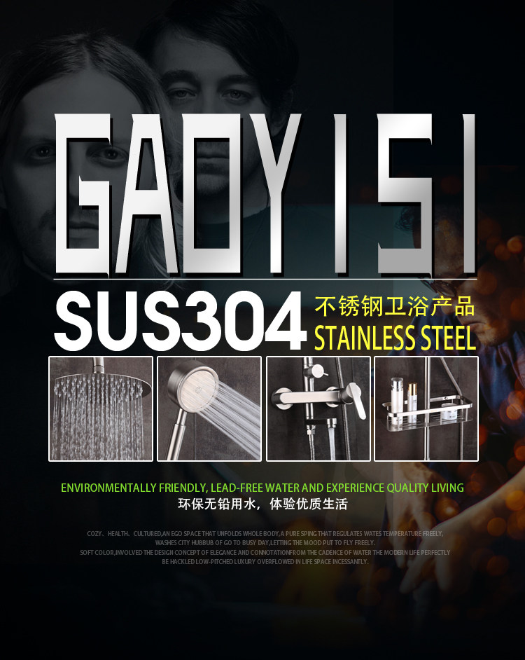 Смеситель для душа 出口德国包邮全sus304不锈钢大淋浴花洒套装水龙头浴器不含铅增压 OTHER