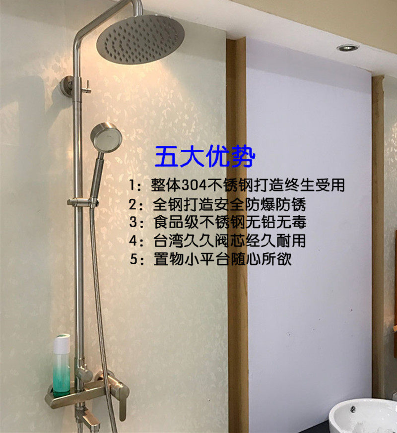 Смеситель для душа 出口德国包邮全sus304不锈钢大淋浴花洒套装水龙头浴器不含铅增压 OTHER