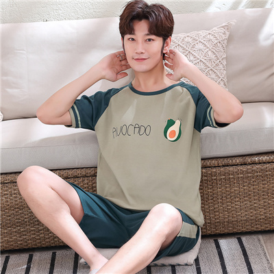 Summer mens đồ ngủ mens trẻ ngắn tay đường bông ruồi phim hoạt hình tên trộm biển Wang Han phiên bản của bộ sinh viên nhà quần áo.