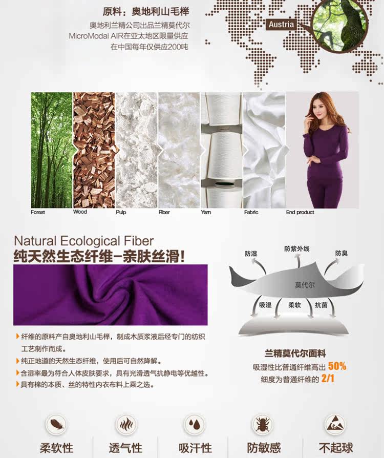 Sous-vêtement chaud jeunesse simple en viscose - Ref 763158 Image 10