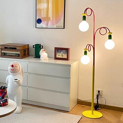 Memphis Macaron Floor Lamp Living Room Cartoon Bedroom Colorful Vintage Children's Room Table Lamp Trendy New Lighting Fixtures