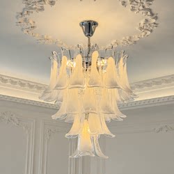 French-Style Murano Living Room Chandelier, Vintage Villa Duplex Staircase Dining Room Murano American-Style Glass Bedroom Main Light