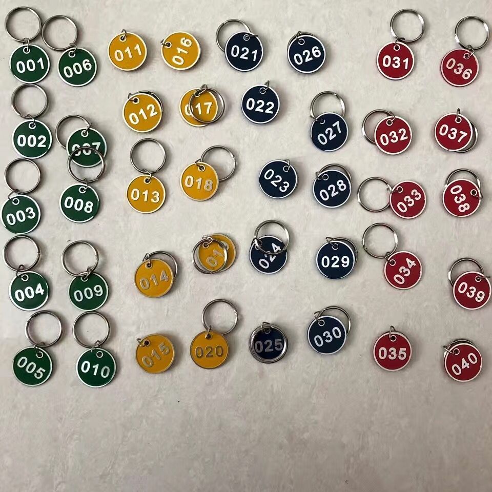 Aluminum alloy hand plate listing metal number plate sauna swimming bathroom digital number plate storage locker card