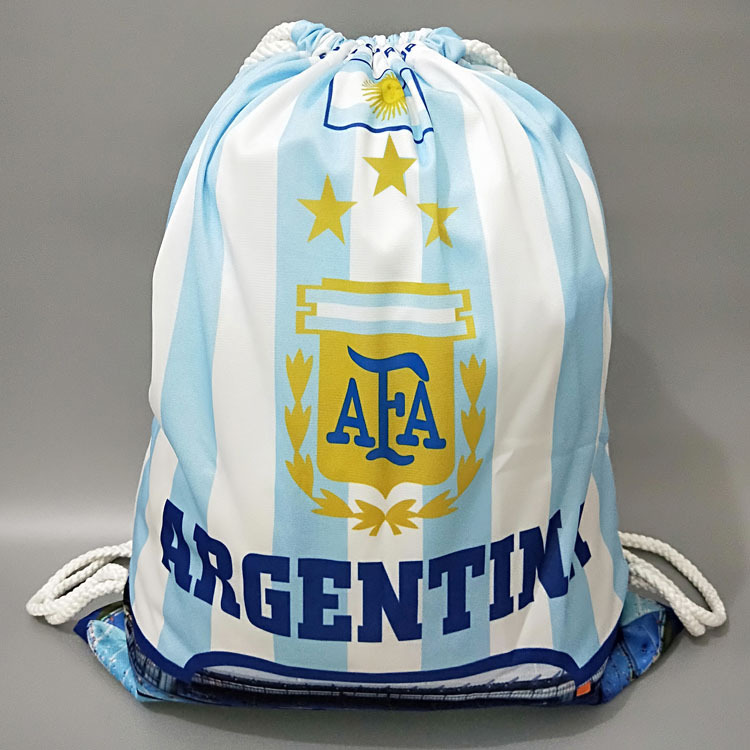 Argentina, Brazil, France, Italy, Spain, Portugal Football National Team Portable Backpack, Ball Bag, Drawstring Bag