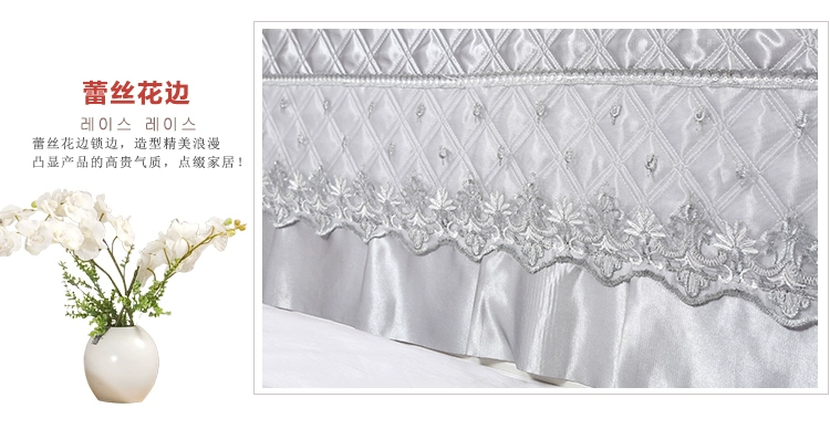 Khăn trải giường phòng ngủ phủ bụi 1,5m giường 1,8m giường đơn giản có thể giặt được túi mềm có thể bọc gỗ châu Âu