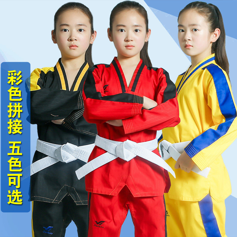 Taekwondo Clothing Children Adult Men and Women Long Sleeved Dress Training Coach Clothes Performance