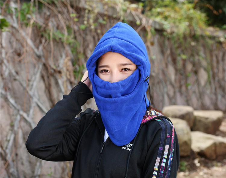 Ngoài trời bib lông cừu đa chức năng nam và nữ mùa đông dày ấm áp cưỡi trên cổ áo mặt nạ mũ gió khăn chống nắng đi phượt