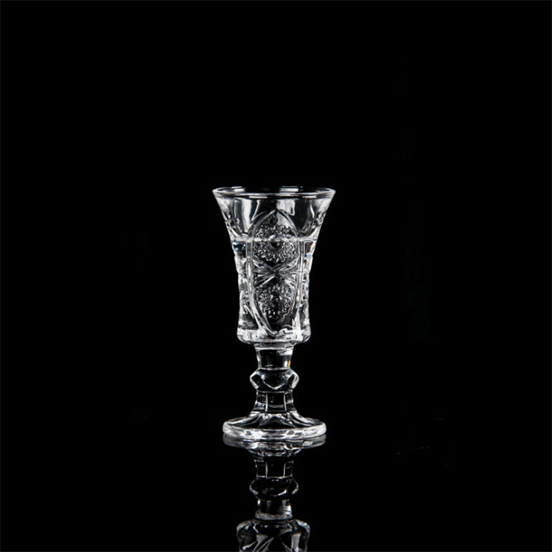 Porcelain heng tong glass wine cup suit creative household six small shot glass crystal tall shot glass