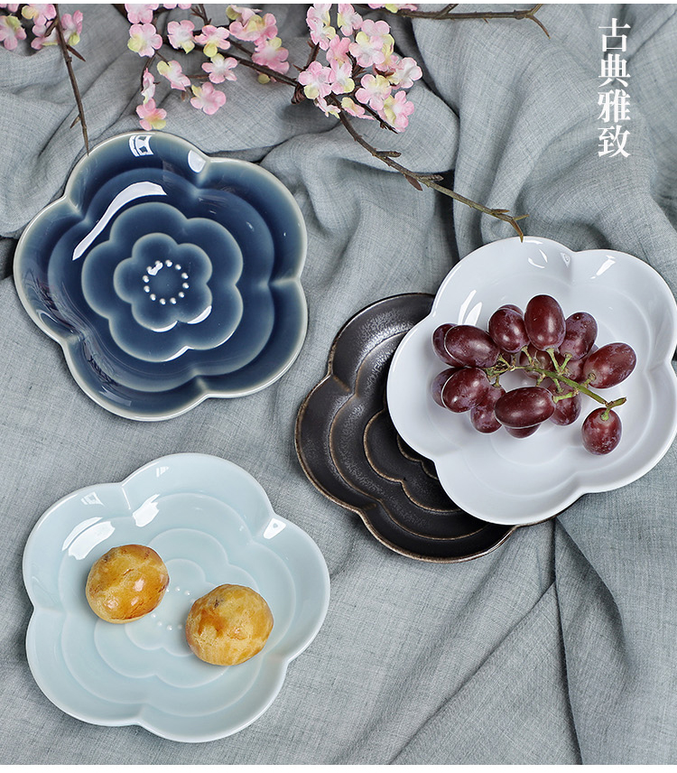 Porcelain ceramic fruit small disc of confectionery receive constant hall box of melon seeds modern tray dish of home sitting room tea table