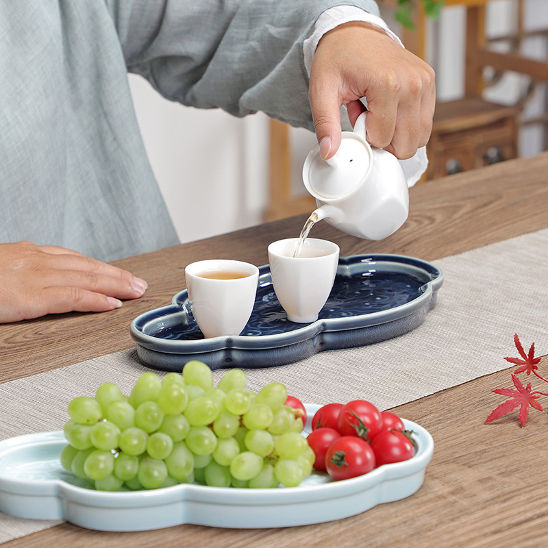 The creative move of household porcelain heng tong ceramic plate sitting room tea table of fruit snack dried fruit snacks basin type