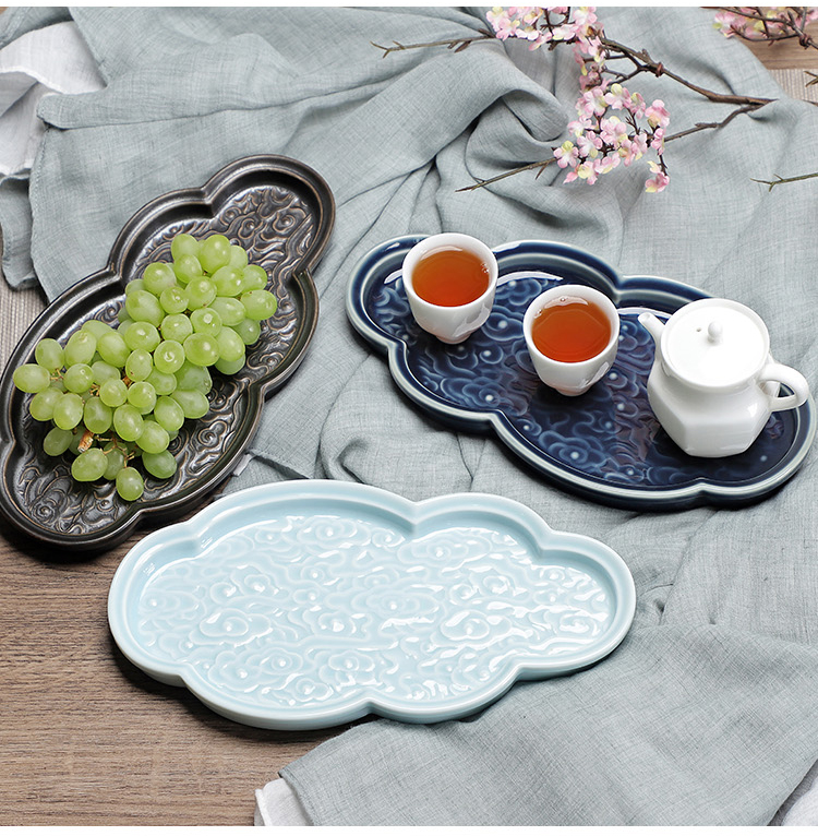 The creative move of household porcelain heng tong ceramic plate sitting room tea table of fruit snack dried fruit snacks basin type