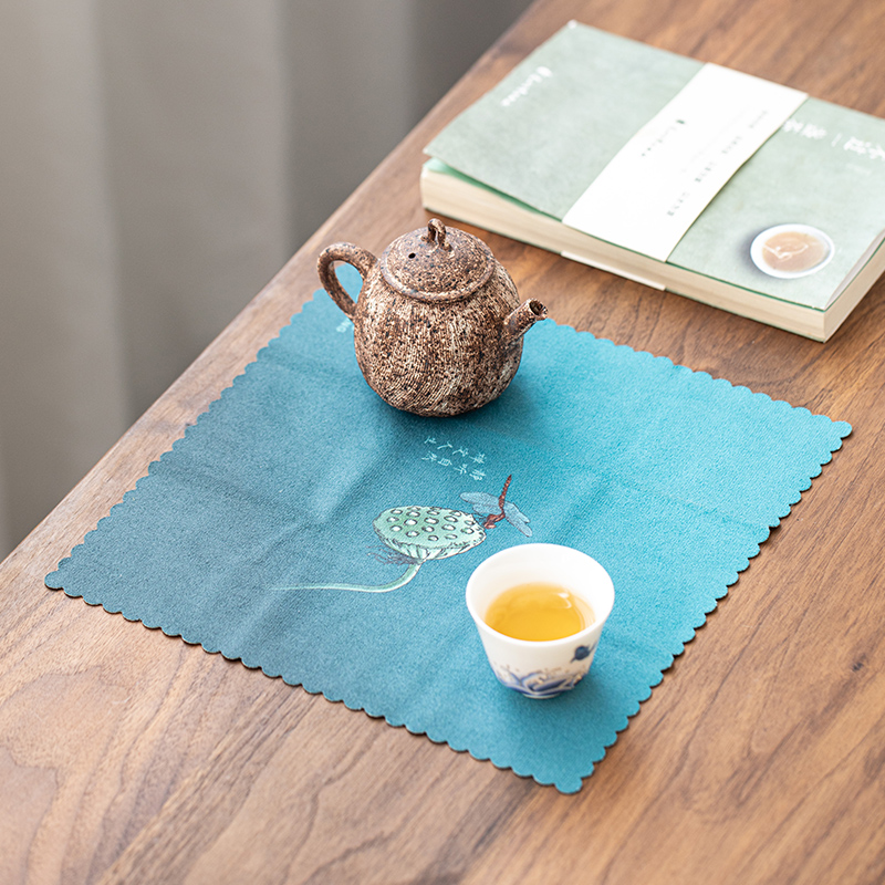 Porcelain bibulous tea towels rectangular cotton thickening constant hall tea tea cloth kung fu tea set zero matchs tea cloth towels