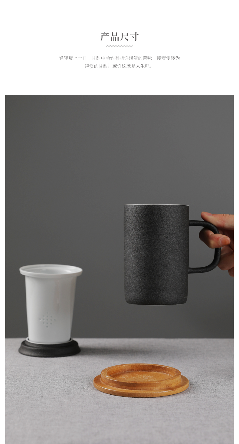 Porcelain constant hall mark cup ceramic household with cover filter cup mat cup cup tea cup custom office